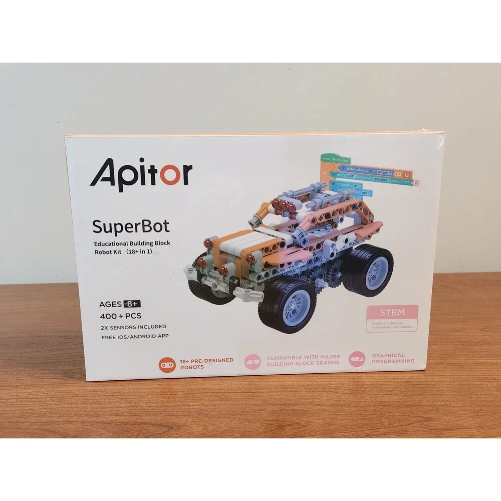 Apitor SuperBot Educational Building Block Robot Toy Kit 400pcs Sealed New